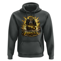 Pirate Lovers Hoodie Vintage Golden Pirate Ship Skull Graphic