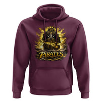 Pirate Lovers Hoodie Vintage Golden Pirate Ship Skull Graphic