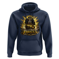 Pirate Lovers Hoodie Vintage Golden Pirate Ship Skull Graphic