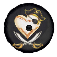 Baseball Pirate Spare Tire Cover Baseball Heart With Skull