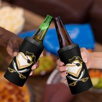Baseball Pirate 4 in 1 Can Cooler Tumbler Baseball Heart With Skull