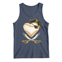 Baseball Pirate Tank Top Baseball Heart With Skull