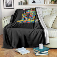 Funny 7th Birthday Building Bricks Throw Blanket I Was 6 Now Im 7 Kids 67 Birthday Building Six Seven Boy