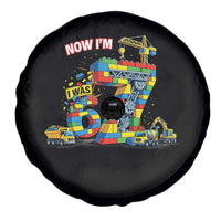 Funny 7th Birthday Building Bricks Spare Tire Cover I Was 6 Now Im 7 Kids 67 Birthday Building Six Seven Boy