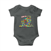 Funny 7th Birthday Building Bricks Baby Onesie I Was 6 Now Im 7 Kids 67 Birthday Building Six Seven Boy