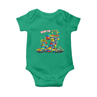 Funny 7th Birthday Building Bricks Baby Onesie I Was 6 Now Im 7 Kids 67 Birthday Building Six Seven Boy