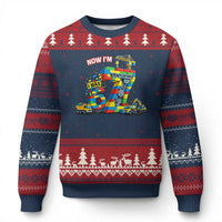 Funny 7th Birthday Building Bricks Ugly Christmas Sweater I Was 6 Now Im 7 Kids 67 Birthday Building Six Seven Boy