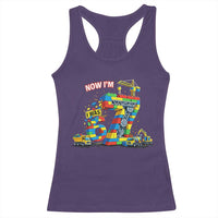Funny 7th Birthday Building Bricks Racerback Tank Top I Was 6 Now Im 7 Kids 67 Birthday Building Six Seven Boy