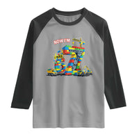 Funny 7th Birthday Building Bricks Raglan Shirt I Was 6 Now Im 7 Kids 67 Birthday Building Six Seven Boy