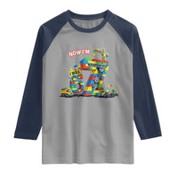 Funny 7th Birthday Building Bricks Raglan Shirt I Was 6 Now Im 7 Kids 67 Birthday Building Six Seven Boy