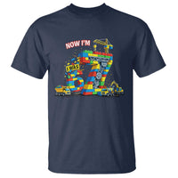 Funny 7th Birthday Building Bricks T Shirt I Was 6 Now Im 7 Kids 67 Birthday Building Six Seven Boy