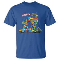 Funny 7th Birthday Building Bricks T Shirt I Was 6 Now Im 7 Kids 67 Birthday Building Six Seven Boy