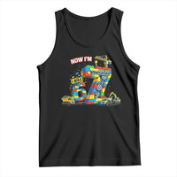 Funny 7th Birthday Building Bricks Tank Top I Was 6 Now Im 7 Kids 67 Birthday Building Six Seven Boy