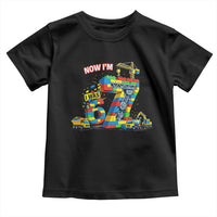 Funny 7th Birthday Building Bricks Toddler T Shirt I Was 6 Now Im 7 Kids 67 Birthday Building Six Seven Boy