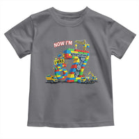 Funny 7th Birthday Building Bricks Toddler T Shirt I Was 6 Now Im 7 Kids 67 Birthday Building Six Seven Boy
