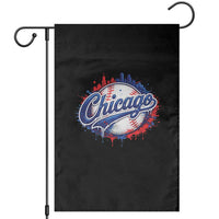 Chicago Pride Dripping Baseball Graphic Garden Flag