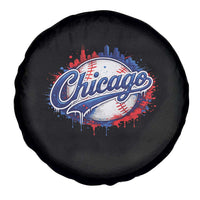 Chicago Pride Dripping Baseball Graphic Spare Tire Cover