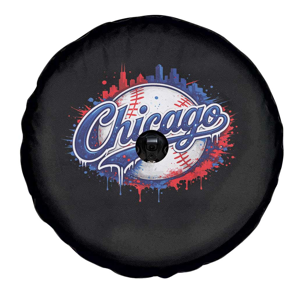 Chicago Pride Dripping Baseball Graphic Spare Tire Cover