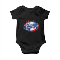 Chicago Pride Dripping Baseball Graphic Baby Onesie