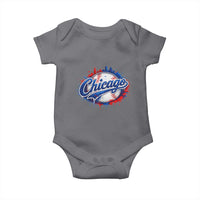 Chicago Pride Dripping Baseball Graphic Baby Onesie
