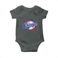 Chicago Pride Dripping Baseball Graphic Baby Onesie