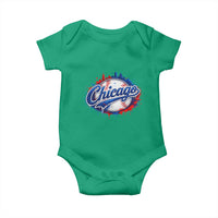 Chicago Pride Dripping Baseball Graphic Baby Onesie