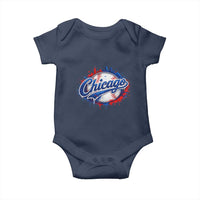 Chicago Pride Dripping Baseball Graphic Baby Onesie