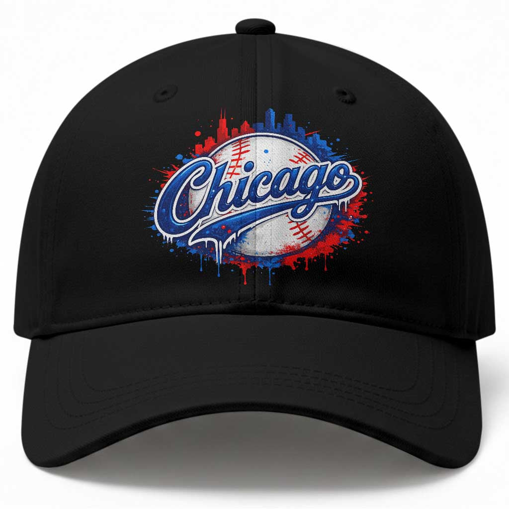 Chicago Pride Dripping Baseball Graphic Baseball Cap