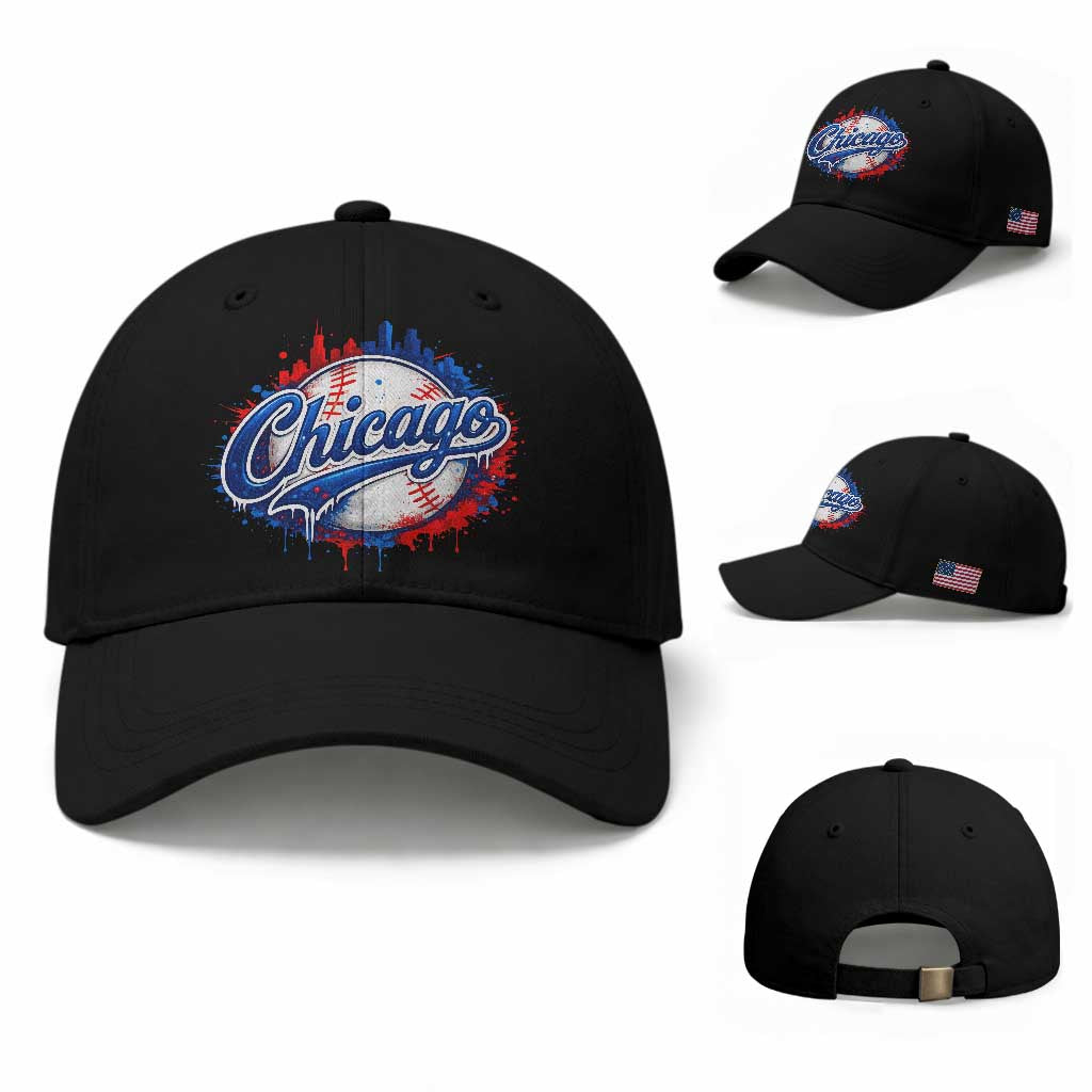 Chicago Pride Dripping Baseball Graphic Baseball Cap