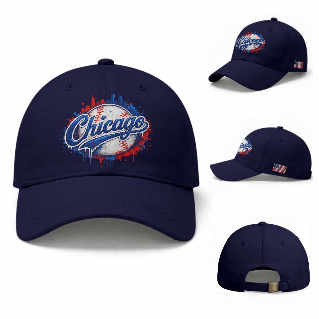 Chicago Pride Dripping Baseball Graphic Baseball Cap
