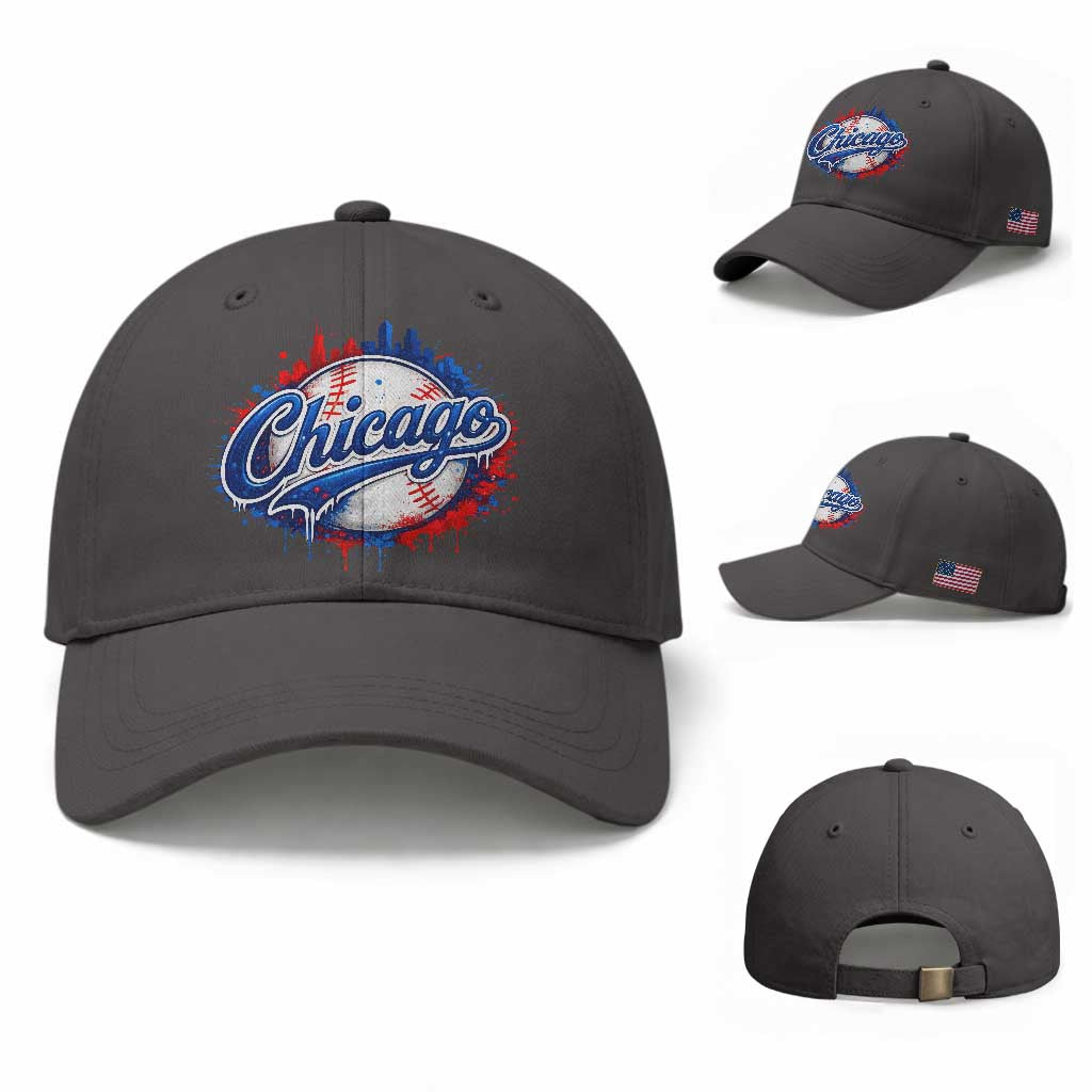 Chicago Pride Dripping Baseball Graphic Baseball Cap