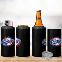 Chicago Pride Dripping Baseball Graphic 4 in 1 Can Cooler Tumbler