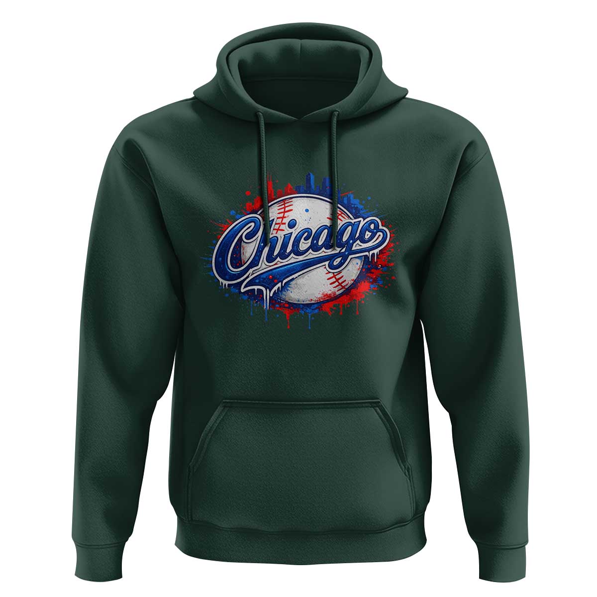 Chicago Pride Dripping Baseball Graphic Hoodie