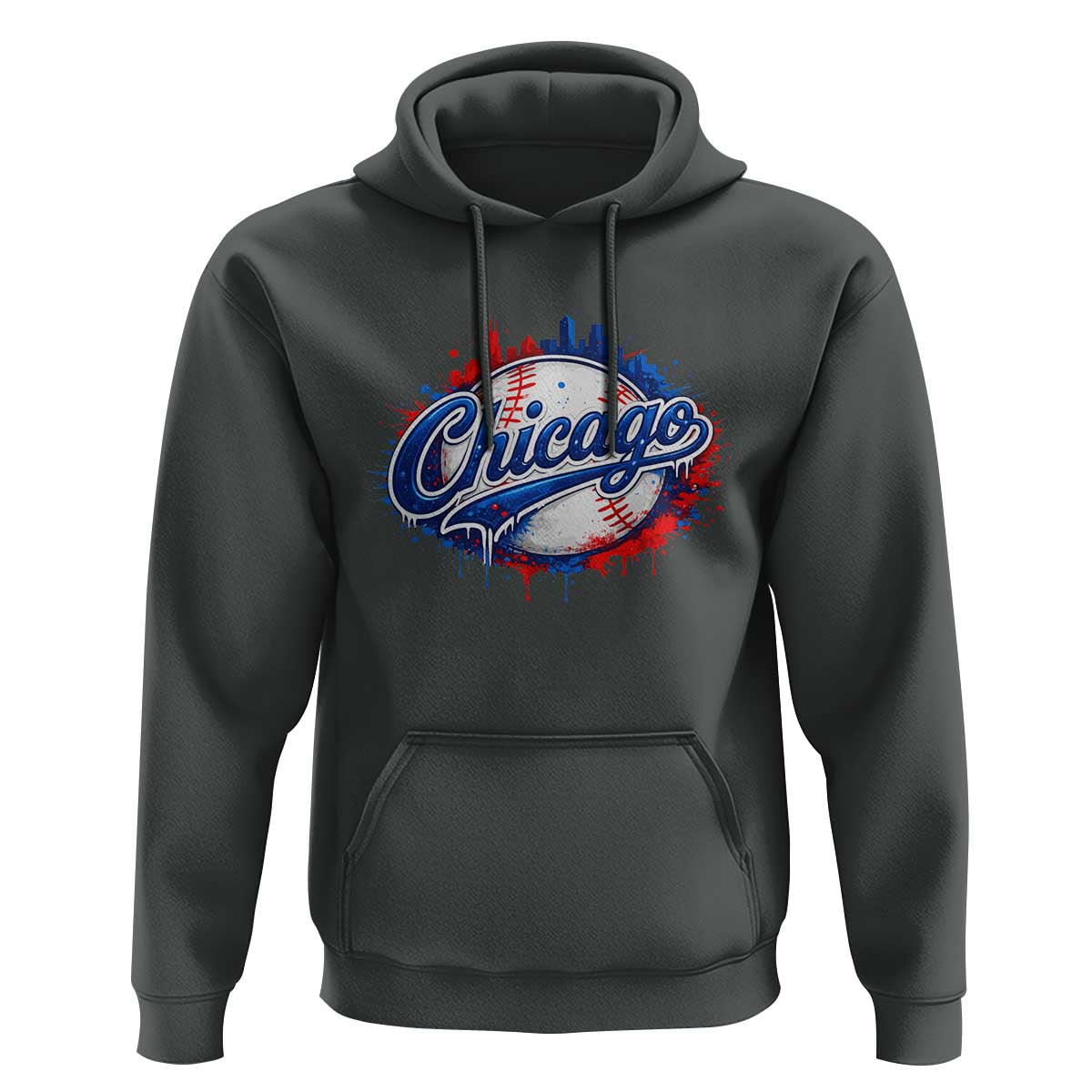 Chicago Pride Dripping Baseball Graphic Hoodie