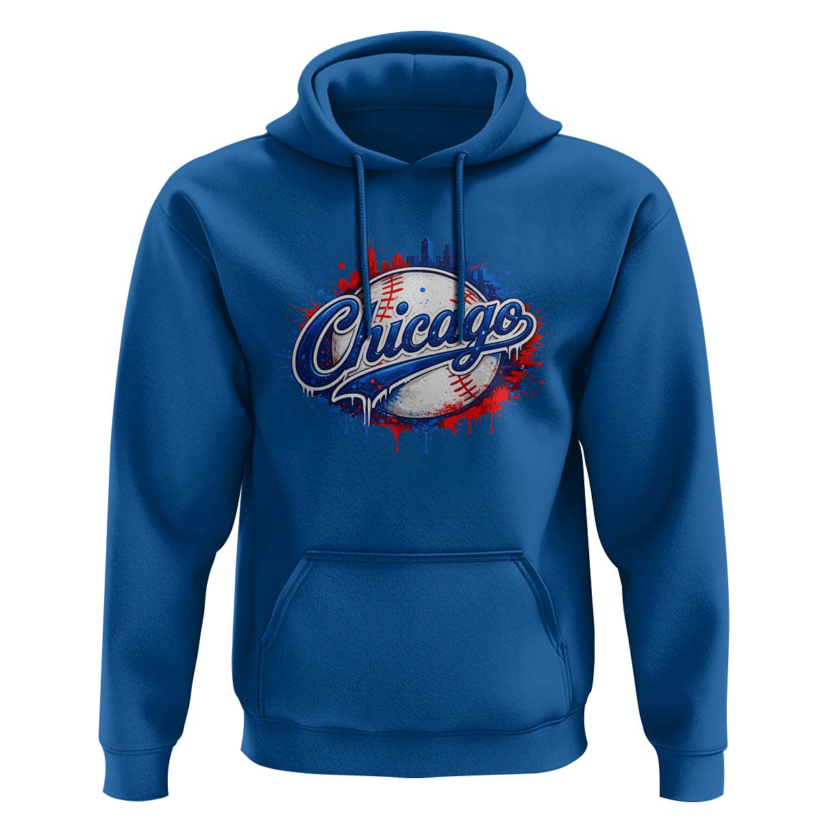 Chicago Pride Dripping Baseball Graphic Hoodie