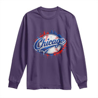 Chicago Pride Dripping Baseball Graphic Long Sleeve Shirt
