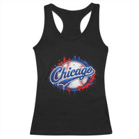 Chicago Pride Dripping Baseball Graphic Racerback Tank Top