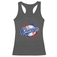Chicago Pride Dripping Baseball Graphic Racerback Tank Top