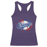 Chicago Pride Dripping Baseball Graphic Racerback Tank Top