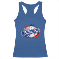 Chicago Pride Dripping Baseball Graphic Racerback Tank Top