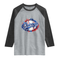 Chicago Pride Dripping Baseball Graphic Raglan Shirt
