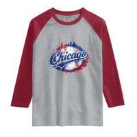 Chicago Pride Dripping Baseball Graphic Raglan Shirt