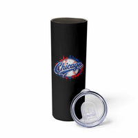 Chicago Pride Dripping Baseball Graphic Skinny Tumbler