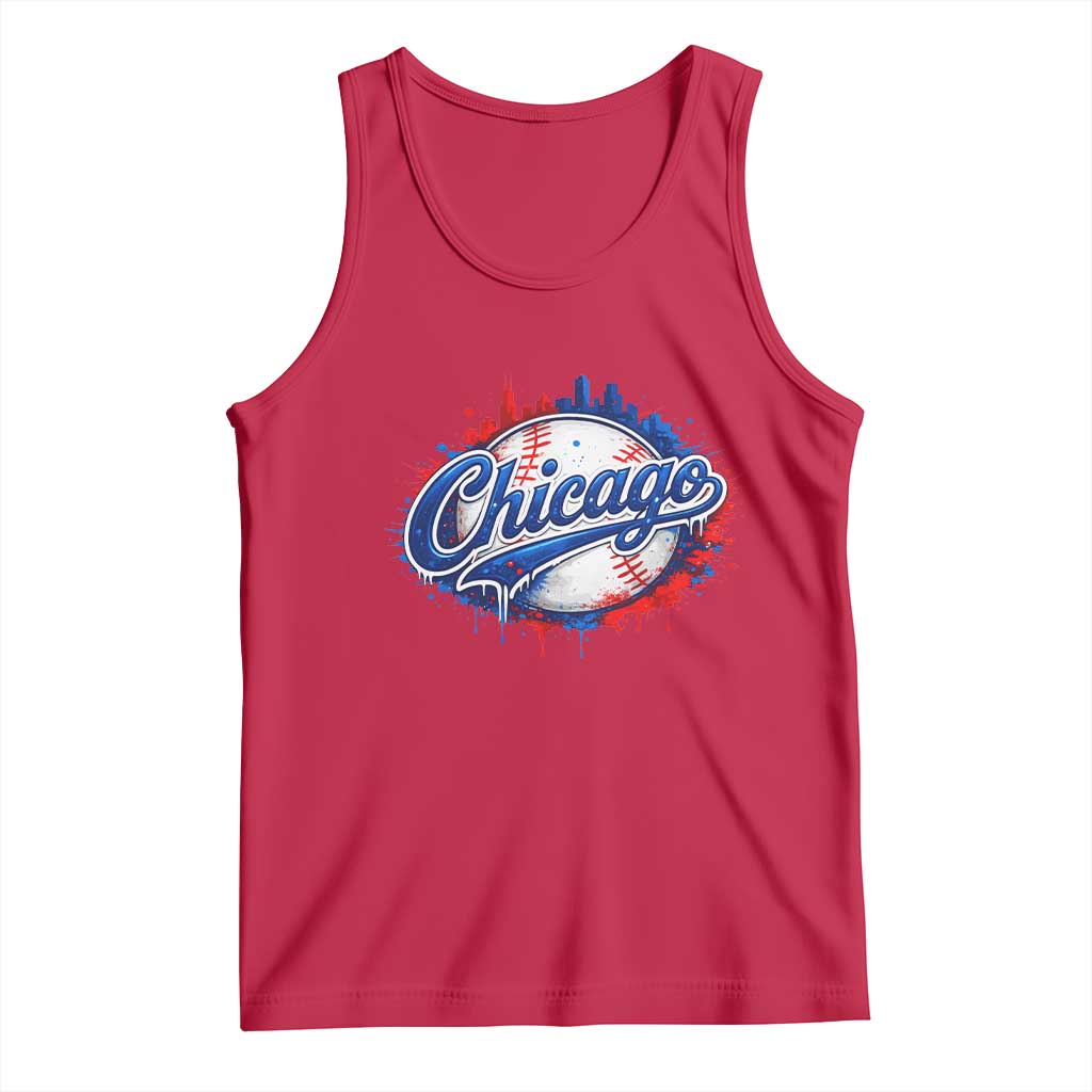 Chicago Pride Dripping Baseball Graphic Tank Top