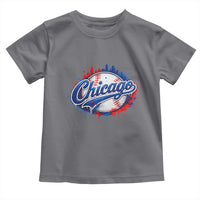 Chicago Pride Dripping Baseball Graphic Toddler T Shirt