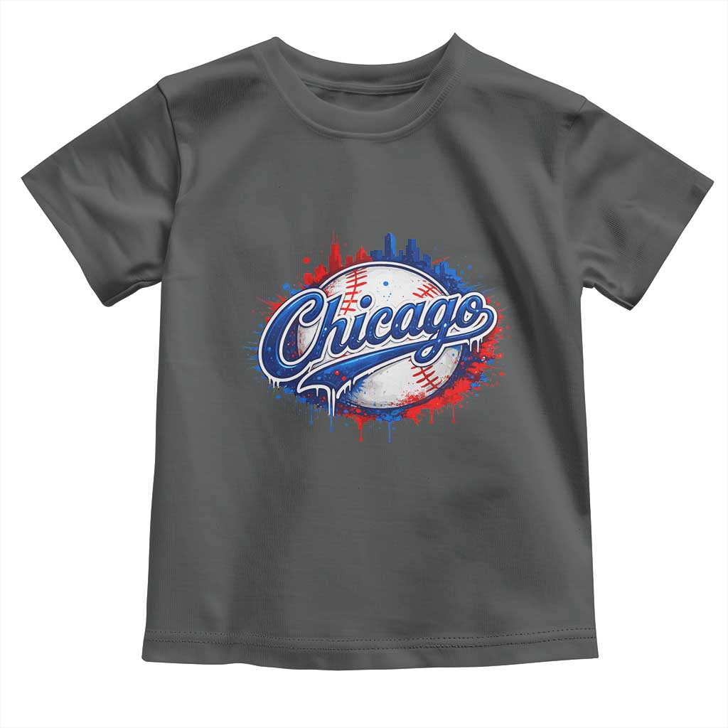 Chicago Pride Dripping Baseball Graphic Toddler T Shirt