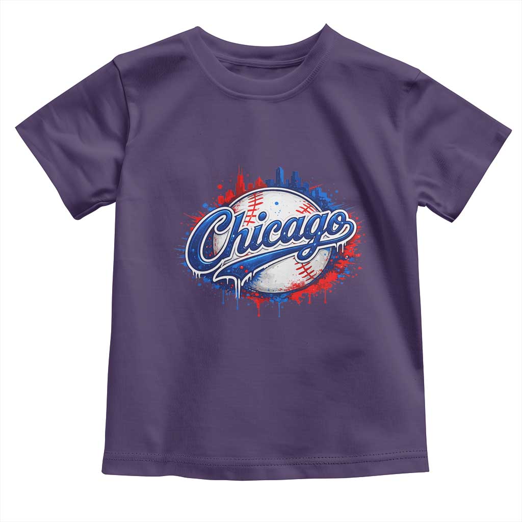 Chicago Pride Dripping Baseball Graphic Toddler T Shirt