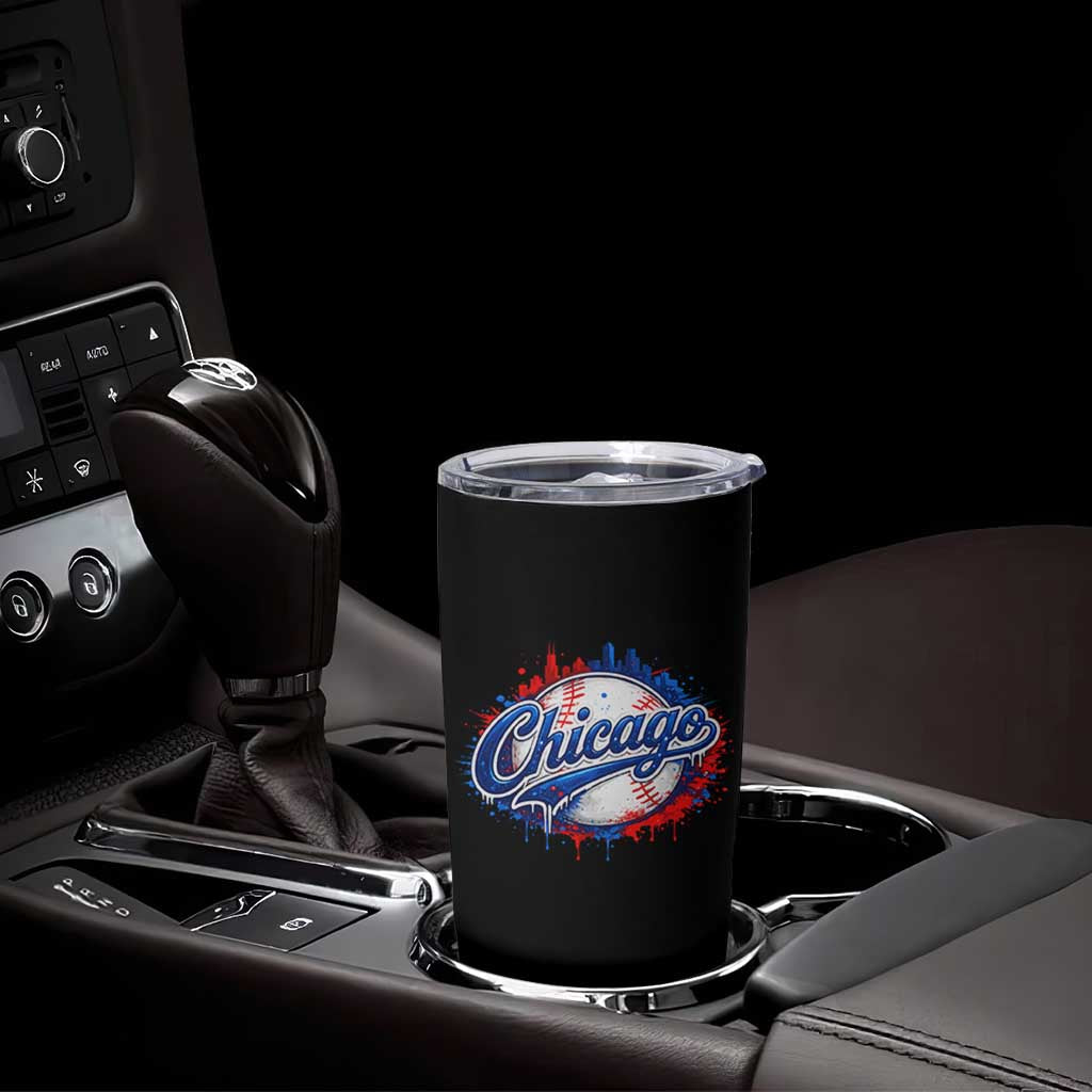 Chicago Pride Dripping Baseball Graphic Tumbler Cup