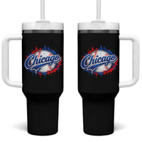 Chicago Pride Dripping Baseball Graphic Tumbler With Handle
