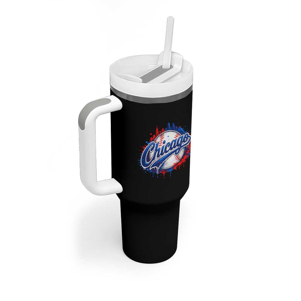 Chicago Pride Dripping Baseball Graphic Tumbler With Handle